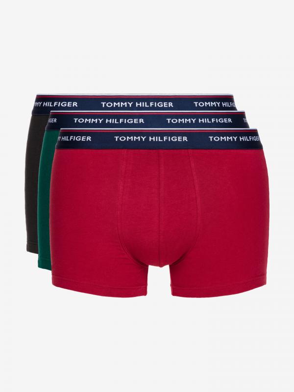 Boxerky 3 ks Tommy Hilfiger Červená