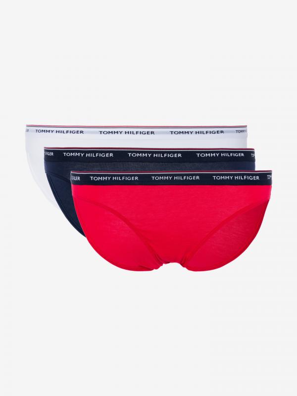 Kalhotky 3 ks Tommy Hilfiger Červená