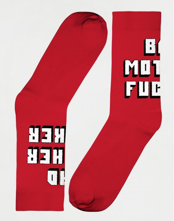 Dedicated Socks Sigtuna Bad Mother Red 36-40