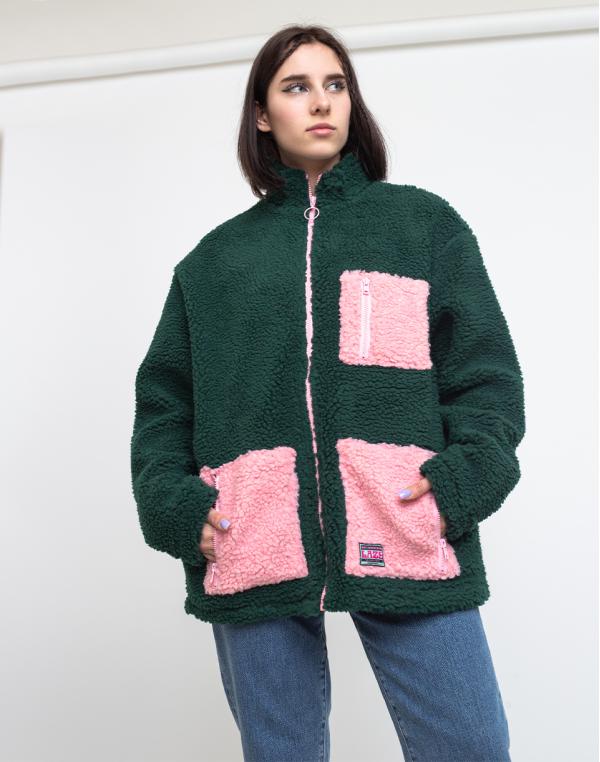 Lazy Oaf Forest Green Zip Up Fleece Green M