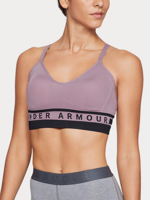 Kompresní podprsenka Under Armour Seamless Longline Bra Fialová