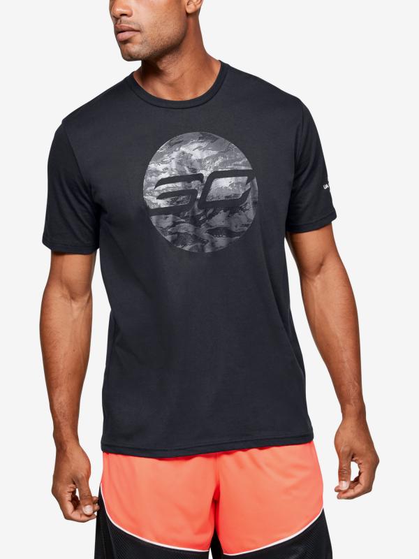 Tričko Under Armour Sc30 Camo Logo Tee Černá