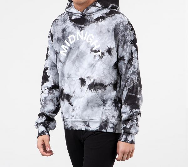 Midnight Studios Tie-Dye Logo Hoodie Black