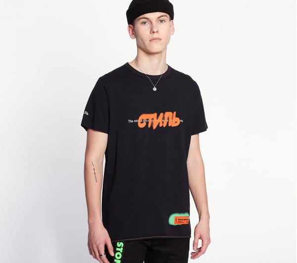 HERON PRESTON Spray Tee Black