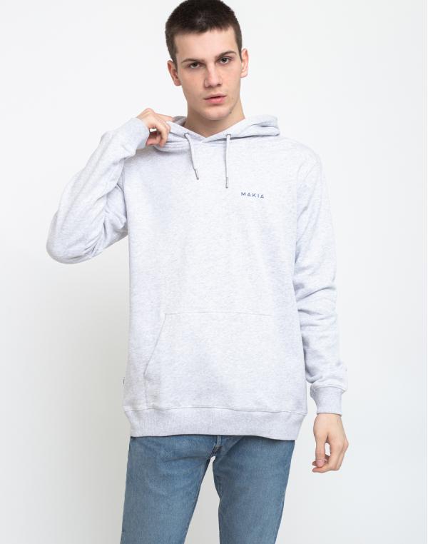 Makia Trim Hooded Sweatshirt Light Grey S