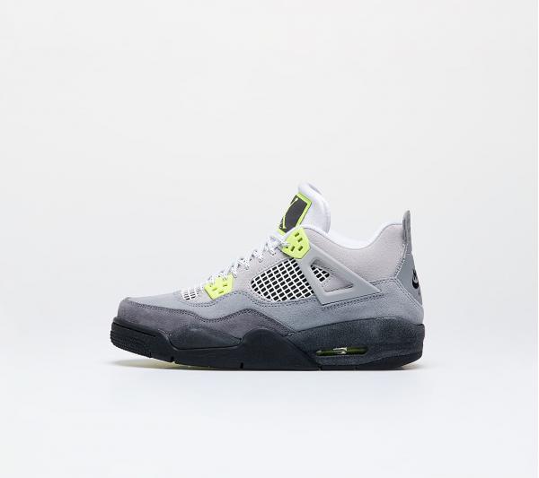Air Jordan 4 Retro SE (GS) Cool Grey/ Volt-Wolf Grey-Anthracite