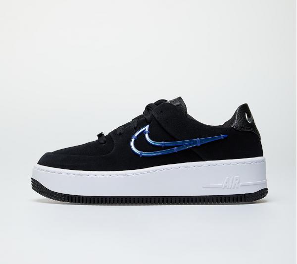 Nike W Air Force 1 Sage Low LX Black/ Deep Royal Blue-Metallic Silver