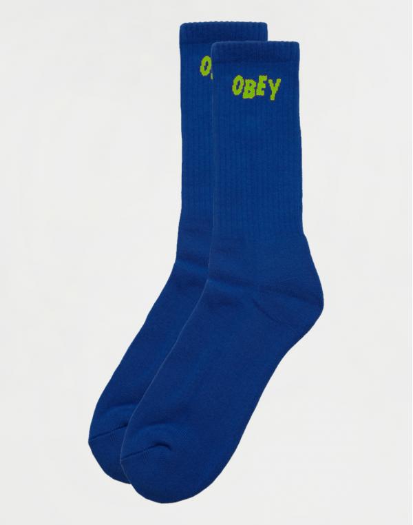Obey Jumbled Socks Ultramarine/ Lime