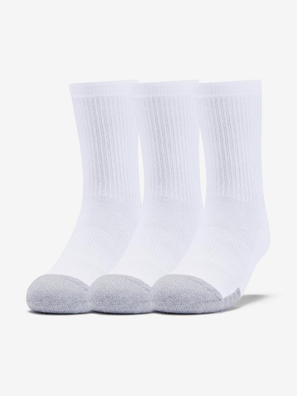 Ponožky Under Armour Youth Heatgear Crew-Wht Bílá