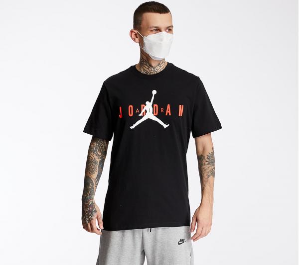Jordan Air Wordmark Tee Black/ Infrared 23