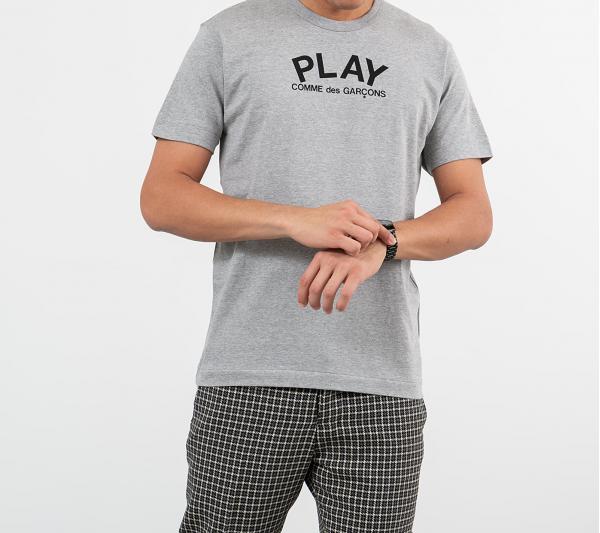 Comme des Garçons PLAY Logo Printed Tee Grey
