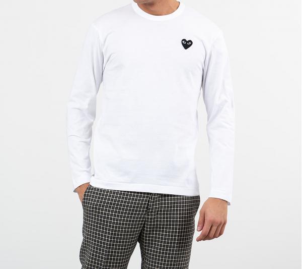 Comme des Garçons PLAY Long Sleeve Tee White