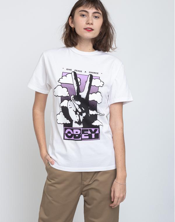 Obey Give Peace A Chance White L