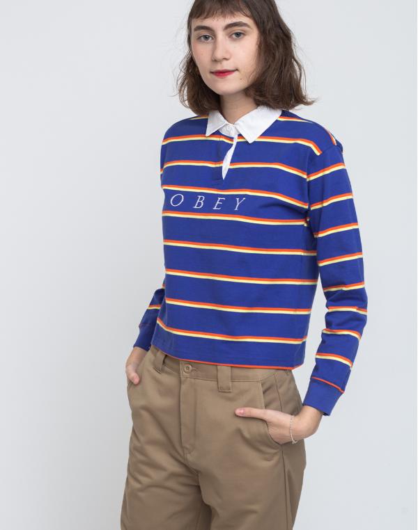 Obey Noble Cropped Rugby Cobalt Multi M