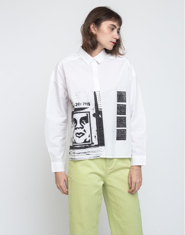 Obey Salon Shirt White L