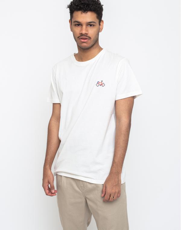 Dedicated T-shirt Stockholm Cross Stitch Bike Off-White XL