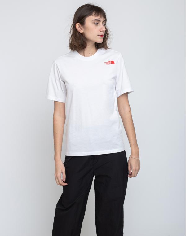 The North Face W Bf Redbox Tee Tnf White/Fiery Red S