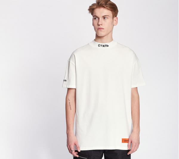 HERON PRESTON Turtleneck Tee White/ Black