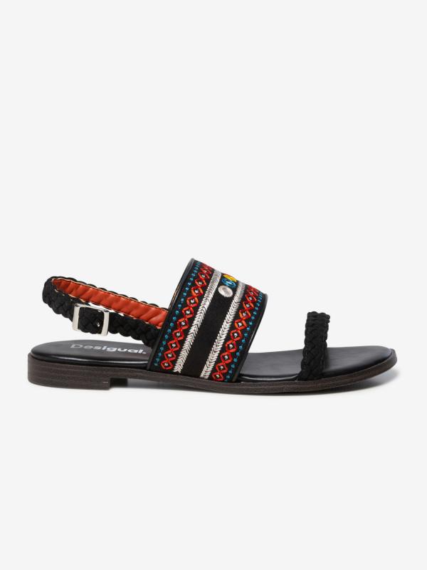 Sandály Desigual Shoes Mumbai New Exotic Černá