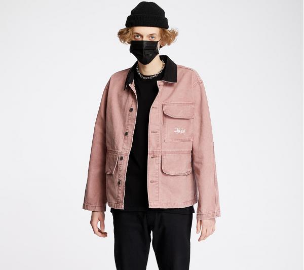 Stüssy Washed Chore Jacket Rose