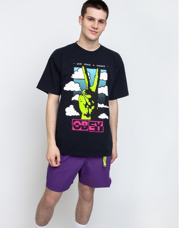 Obey Give Peace A Chance Off Black S