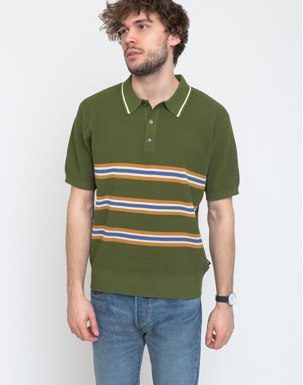 Stüssy Montego Stripe S/Sl Polo Green M