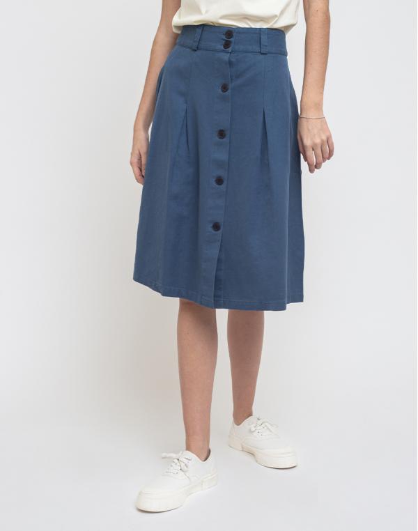 Thinking MU Blue Hemp Tugela Skirt Blue XS