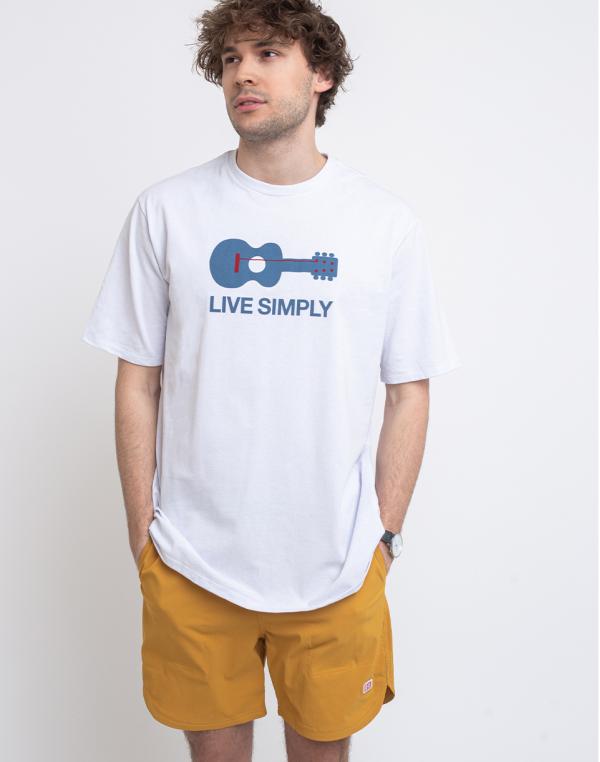 Patagonia M's Live Simply Guitar Responsibili-Tee White L