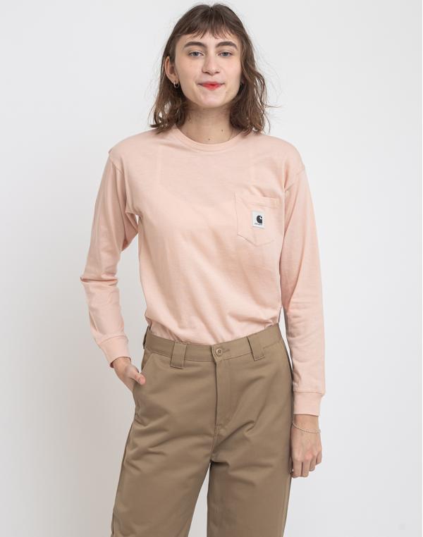 Carhartt WIP W' L/s Pocket T-Shirt Powdery/Ash Heather L