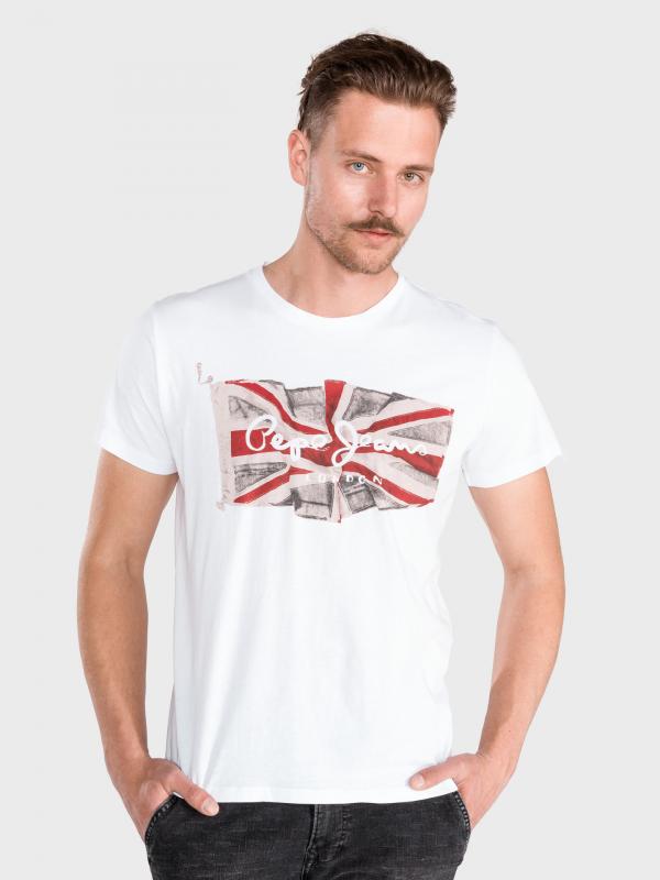 Flag Triko Pepe Jeans Bílá