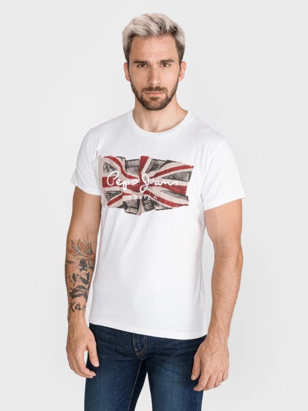 Flag Triko Pepe Jeans Bílá