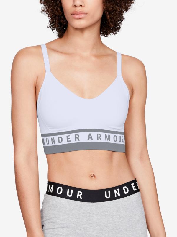 Kompresní podprsenka Under Armour Seamless Longline Bra Bílá