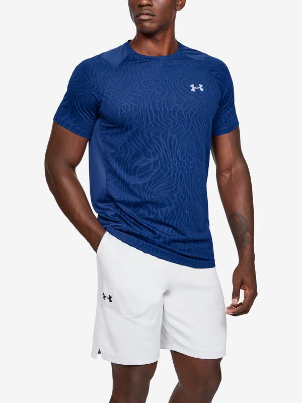 Tričko Under Armour Mk1 Jacqrd Ss Modrá