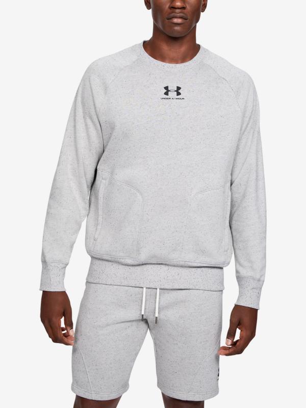 Mikina Under Armour Speckled Fleece Crew Bílá