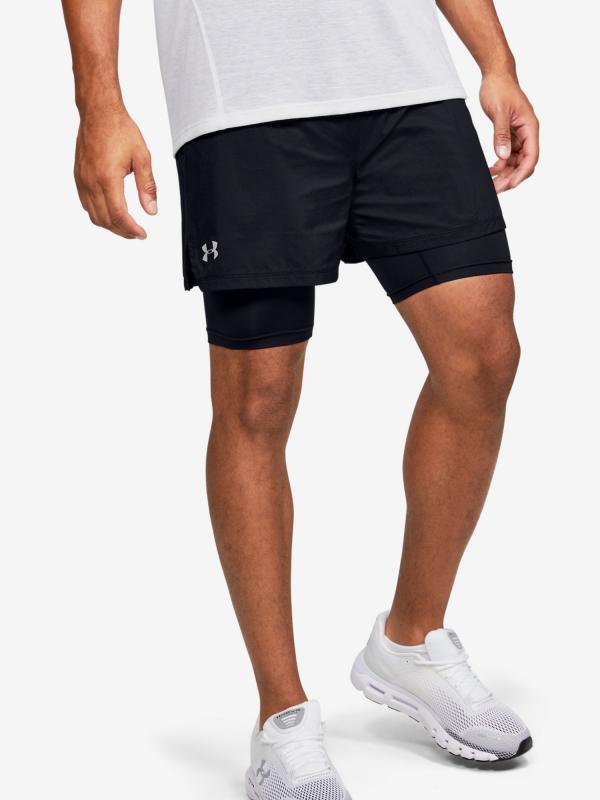 Kraťasy Under Armour M Qlifier Speedpocket 2-In-1 Short Černá