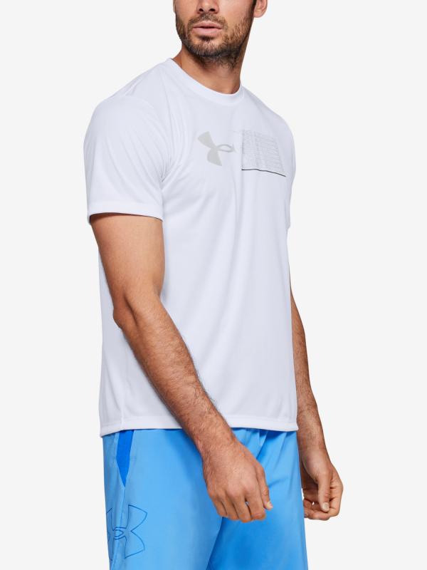 Tričko Under Armour M Run Graphic Escape Tee Bílá