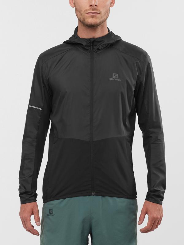 Bunda Salomon Agile Fz Hoodie M Black Černá