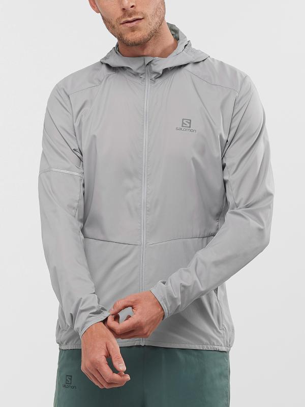 Bunda Salomon Agile Fz Hoodie M Alloy Šedá