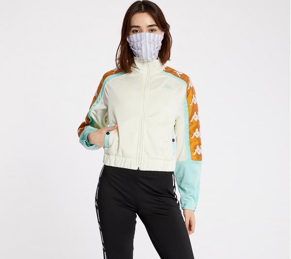 Kappa 222 Banda 10 Antey Track Jacket White/ Aqua/ Bronz