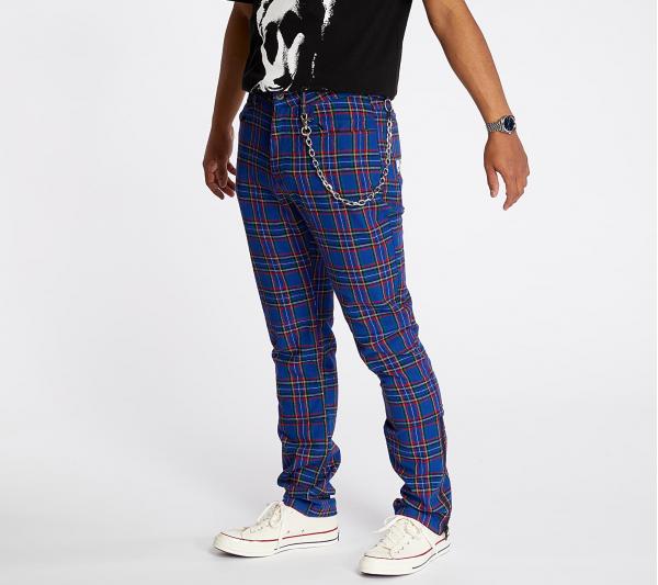 PLEASURES Reset Plaid Pants Blue