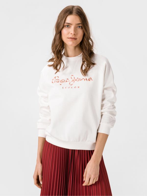 Kara Mikina Pepe Jeans Bílá