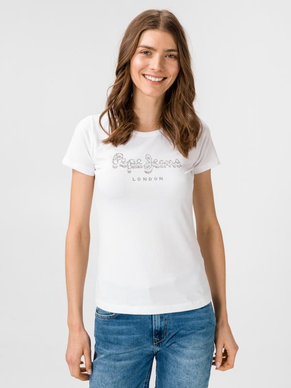 Beatrice Triko Pepe Jeans Bílá