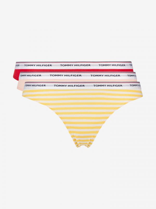 Kalhotky 3 ks Tommy Hilfiger Červená