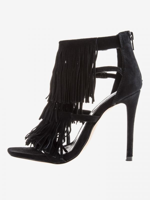 Fringly Boty na podpatku Steve Madden Černá