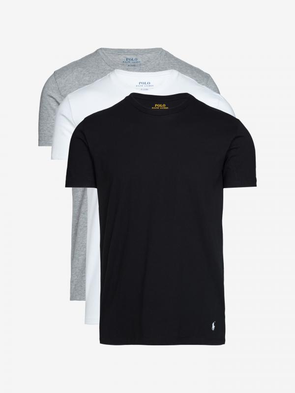 Spodní triko 3 ks Polo Ralph Lauren Černá