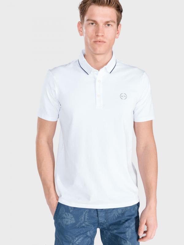 Polo triko Armani Exchange Bílá