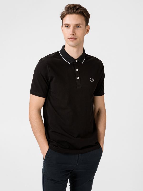 Polo triko Armani Exchange Černá