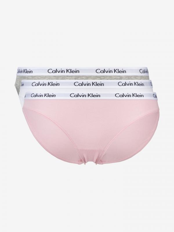 Kalhotky 3 ks Calvin Klein Růžová