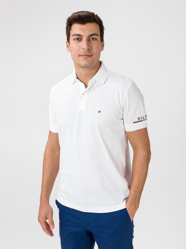 Polo triko Tommy Hilfiger Bílá