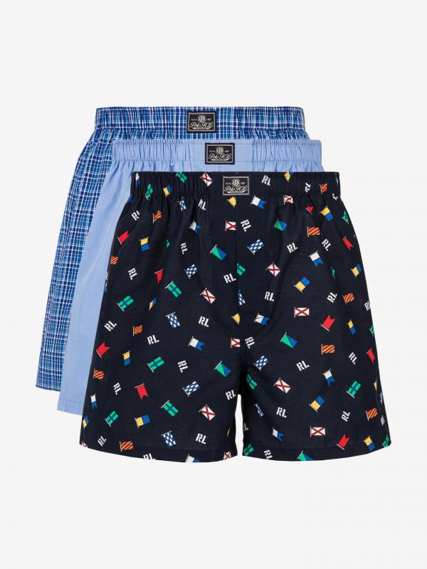 Trenýrky 3 ks Polo Ralph Lauren Modrá